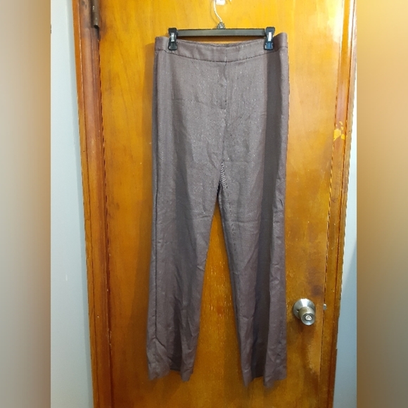 Lafayette 148 New York Women's Wool Dress Casual Pants Brown Size 8 Office Work - Picture 1 of 9